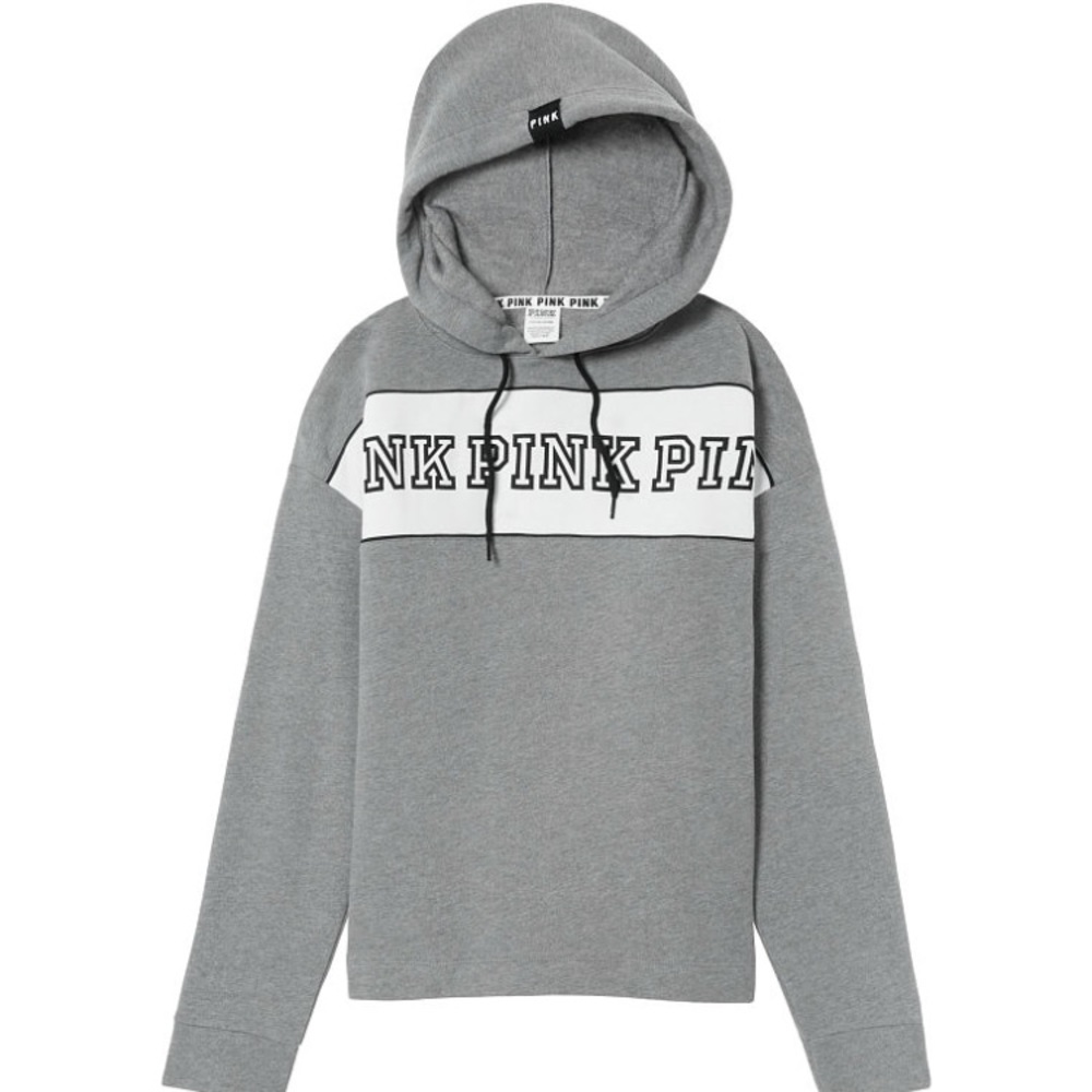 PINK- Grey Fleece  with logo on the front